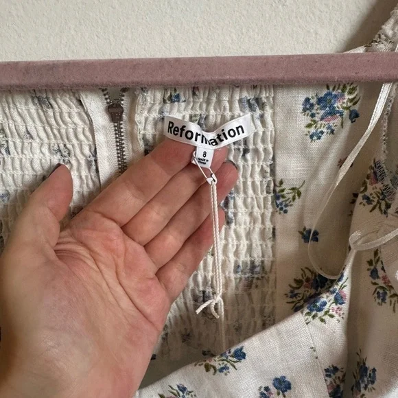 NWT Reformation Emilia linen dress